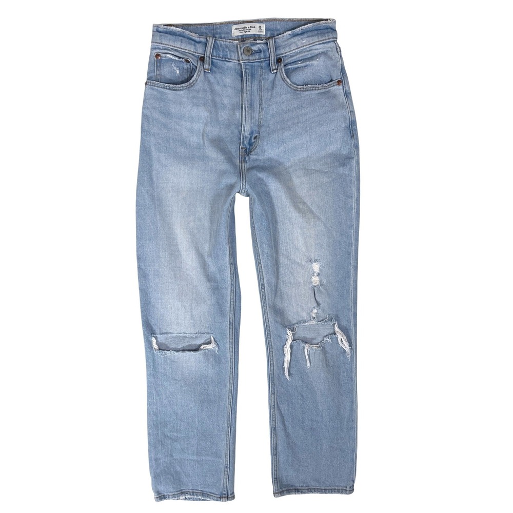 Abercrombie Ankle Straight Jeans 26 2 Curve Love High Rise Y2K Mall Vibes Grunge